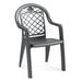 Grosfillex Expert Grosfillex Savannah Stacking Patio Armchair Plastic/Resin in Gray/Black | 35 H x 22.5 W x 18.5 D in | Wayfair US413102