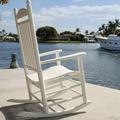 POLYWOOD® Rocker Jefferson Outdoor Rocking Chair in White | 47 H x 26.5 W x 34 D in | Wayfair J147WH