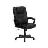 Flash Furniture Executive Leather High-Back Office Chair with Arms, Black screenshot. Chairs directory of Office Furniture.