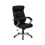 Leather Executive High-Back Office Chair with White Stitching, Black screenshot. Chairs directory of Office Furniture.