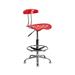 Flash Furniture Vibrant Drafting Stool with Tractor Seat, Cherry Tomato