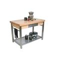 John Boos Cucina Grande Prep Table w/ Butcher Block Top Wood in Black | 35 H x 60 W in | Wayfair CUCG21