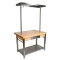 John Boos Cucina Grande Prep Table w/ Butcher Block Top Wood in Black | 35 H x 60 W in | Wayfair CUCG11-C