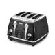 De'Longhi Icona Micalite CTOM4003BK 4-Slice Toaster - Black