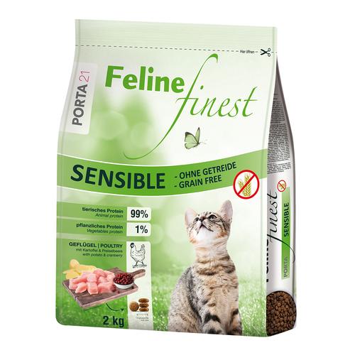 2kg Feline Finest Sensible Getreidefrei Porta 21 Katzenfutter trocken