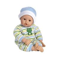 Adora PlayTime 13'' Baby Doll - Brown Open Close Eyes and Blue Green White Romper with Matching Hat