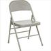 HERCULES Triple Braced & Quad Hinged Gray Metal Folding Chair - HF3-MC-309AS-GY-GG