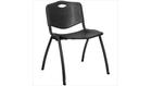 HERCULES 880 lb. Capacity Black Polypropylene Stack Chair - RUT-D01-BK-GG
