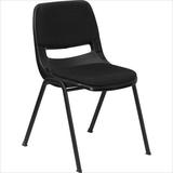 HERCULES 880 lb. Capacity Black Ergonomic Shell Stack Chair with Padded Seat and Back - RUT-EO1-01-P screenshot. Chairs directory of Office Furniture.