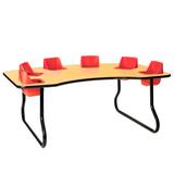 Toddler Tables Kid's 6 Seat Activity/Feeding Table Laminate | 27 H in | Wayfair TT6-FM-RD-STD