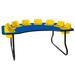 Toddler Tables Kid's 8 Seat Activity/Feeding Table Laminate/Metal in Blue | 27 H in | Wayfair TT8-RB-YL-STD