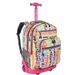 J World New York Sundance Laptop Rolling Backpack - Squares Neon