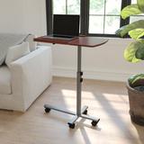 Flash Furniture Robertson Angle & Height Adjustable Mobile Laptop Computer Table w/ Cherry Top Metal in Brown/Gray/Red | Wayfair NAN-JN-2762-GG