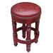 New World Trading Mercedes Bar & Counter Stool Wood/Upholstered/Leather/Genuine Leather in Brown/Red | 30 H x 18.5 W x 18.5 D in | Wayfair MerBar