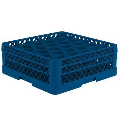 Vollrath TR12HH Traex® Rack Max Full-Size Royal Blue 30-Compartment 6 3/8" Glass Rack