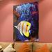 Trademark Fine Art "Longnose Butterfly Fish" by Amy Vangsgard Painting Print on Canvas Metal in Blue/Yellow | 32 H x 26 W x 2 D in | Wayfair