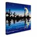 Trademark Fine Art "Desert Crescent Moon Lake" by Roderick Stevens Graphic Art on Wrapped Canvas Canvas | 14 H x 14 W x 2 D in | Wayfair