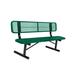 UltraPlay Gaviota Diamond Pattern Steel Park Outdoor Bench Metal in Green/Black | 35 H x 96 W x 24 D in | Wayfair PBK940P-V8G