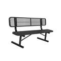 UltraPlay Gaviota Diamond Pattern Steel Park Outdoor Bench Metal in Red | 35 H x 72 W x 24 D in | Wayfair PR940P-V6R