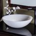 Novatto Stone Circular Vessel Bathroom Sink, Synthetic in White | 5.5 H x 17 W x 17 D in | Wayfair NOSV-WO