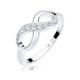 DIAMORE Ring Damen Infinity Symbol mit Diamant (0.125 ct.) Liebe in 925 Sterling Silber