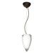 Besa Lighting Juli 1 - Light Single Urn Pendant Glass in White/Brown | 22.5 W x 6 D in | Wayfair 1KX-412506-LED-BR