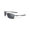 Oakley Square Wire Mens Sunglasses Matte Black Frame Black Iridium Polarized Lens OO4075-05