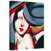 ArtWall 'Adam & Eve, Gangster Study' Wrapped Canvas Graphic Art on Canvas in Gray/Red | 24 H x 20 W x 2 D in | Wayfair abel-001-24x20-w