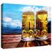 ArtWall "Two Beers" by Martina & Markus Bleichner Graphic Art on Wrapped Canvas Metal in Blue | 24 H x 32 W x 2 D in | Wayfair artshop-063-24x32-w