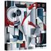 ArtWall 'Maiden Voyage' by Catherine Abel Graphic Art on Canvas in Gray/Red | 14 H x 14 W x 2 D in | Wayfair abel-009-14x14-w