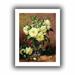 ArtWall White Roses, a Gift from the Heart by Albert Williams - Graphic Art Print on Canvas Metal in Brown/Green | 52 H x 40 W x 0.1 D in | Wayfair