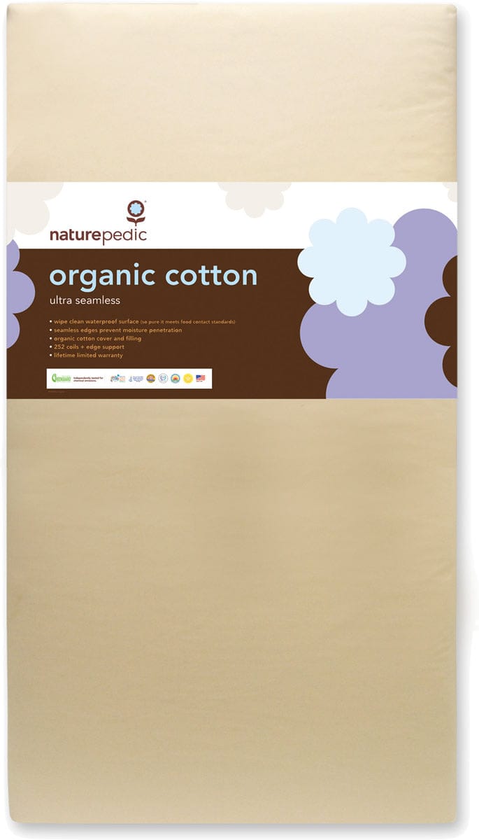 Naturepedic No Compromise Organic Cotton Ultra 252 Seamless Crib Mattress - Natural