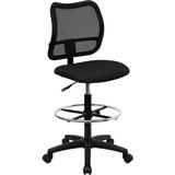 Ergonomically Contoured Mesh Back Drafting Stool, Multiple Colors screenshot. Chairs directory of Office Furniture.