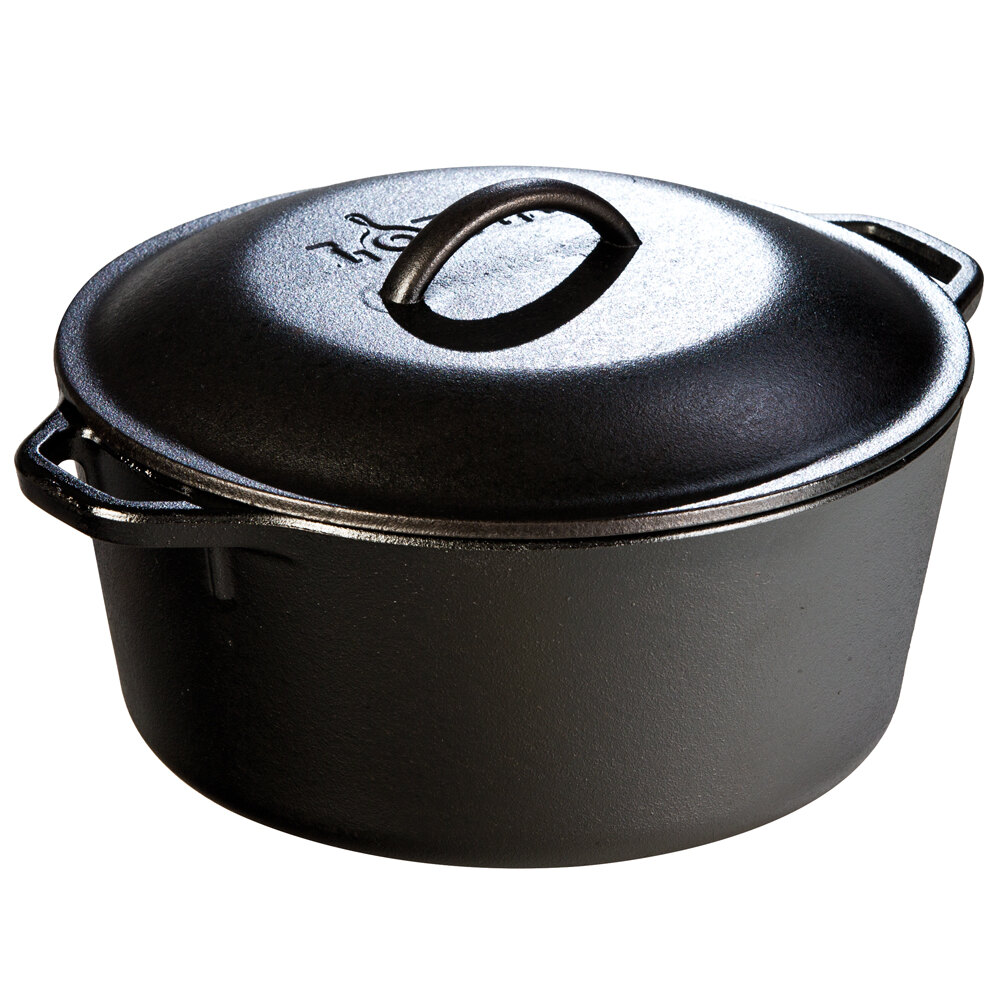 Lodge L8DOL3 5 Qt. Pre-Seasoned Cast Iron Dutch Oven