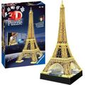 Ravensburger 3D Puzzle 12579 - Der Eiffelturm Night Edition - das weltbekannte Wahrzeichen von Paris - LED beleuchtetes 3D Modell zum selbst Aufbauen - ab 10 Jahren