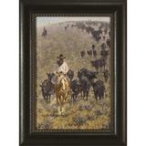 Ashton Wall Décor LLC Ashton Art & Décor Point Rider Framed Painting Print Canvas in Black/Yellow | 38 H x 28 W x 3 D in | Wayfair SSJR03