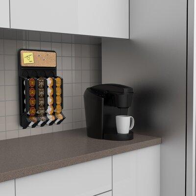 Mind Reader Fridge/Wall Mount Coffee Pod Dispenser Plastic in Brown | 16.42 H x 11.5 W x 3.5 D in | Wayfair WMNT-BLK