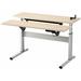 Populas Furniture Equity Height Adjustable Training Table w/ Modesty Panel Metal in Brown | 24 H x 48 W x 16 D in | Wayfair EQ 361416 KBL-L2