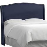 Skyline Furniture Patriot Wingback Headboard Upholstered/Polyester in Blue/Brown | 55.5 H x 81.5 W x 9.5 D in | Wayfair 423GN_PWPTRBLB