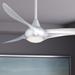 52" Minka Aire Light Wave Silver Modern Ceiling Fan with Remote