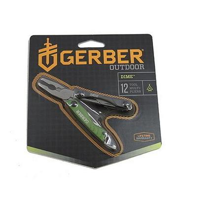 Gerber Multi-Tool. Dime 10-In-1 Multi-Tool in Green 31-001132