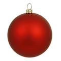 Vickerman 35041 - 6" Red Matte Ball Christmas Tree Ornament (4 pack) (N591503DMV)
