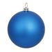 Vickerman 35037 - 6" Blue Matte Ball Christmas Tree Ornament (4 pack) (N591502DMV)