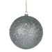 Vickerman 35058 - 6" Silver Sequin Ball Christmas Tree Ornament (4 pack) (N591507DQ)