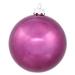 Vickerman 35115 - 6" Plum Shiny Ball Christmas Tree Ornament (4 pack) (N591526DSV)