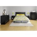 South Shore Fusion Full/Double Panel Headboard Wood in Black | 46.13 H x 64.94 W x 3 D in | Wayfair 9008270