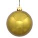 Vickerman 34999 - 4.75" Olive Shiny Ball Christmas Tree Ornament (4 pack) (N591214DSV)