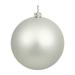 Vickerman 35169 - 8" Silver Matte Ball Christmas Tree Ornament (N592007DMV)