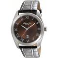 Kenneth Cole Men's Brown Dial, Stainless Steel, Leather Strap KC1927