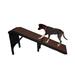 Extra Wide Free Standing Chocolate Pet Ramp, 55"L x 19.25"W x 23"H, 55 IN, Brown